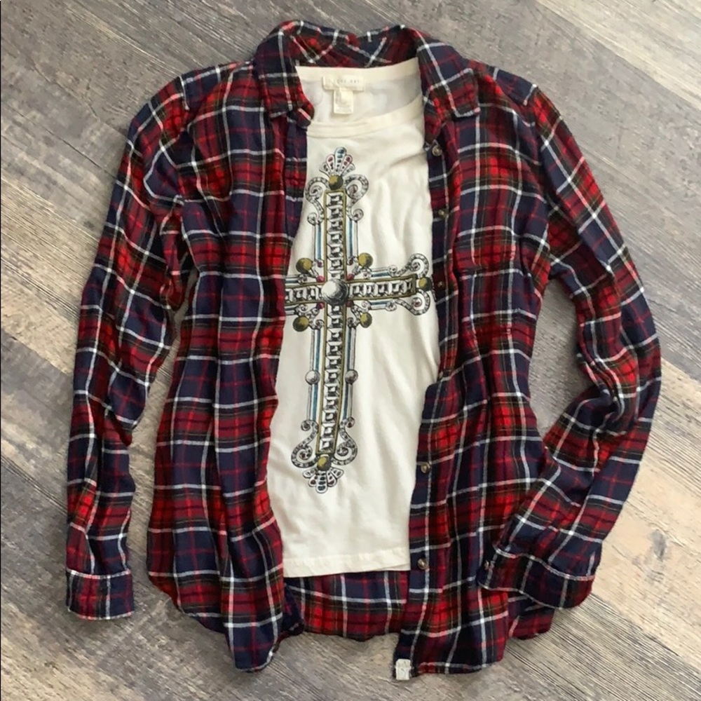 Cream Cross Muscle Tank